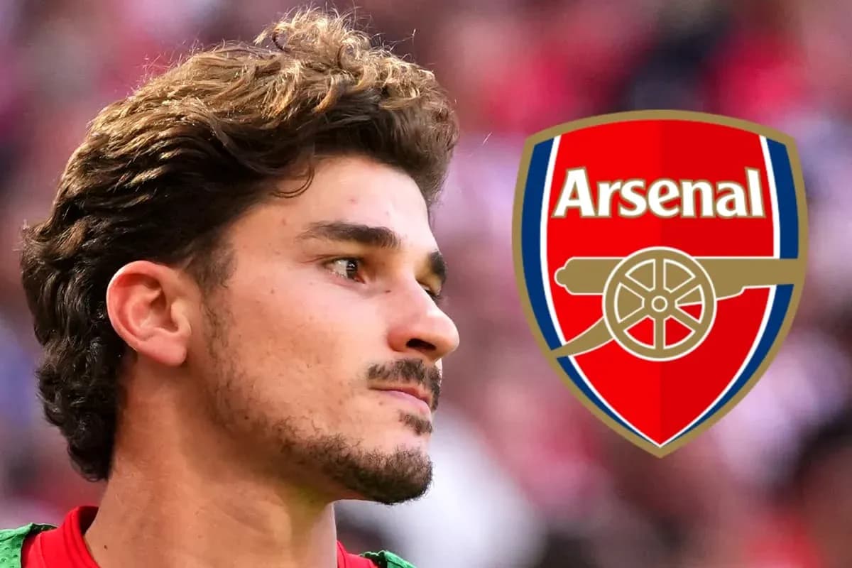 Player portrait with Arsenal logo in background Player portrait with Arsenal logo in background