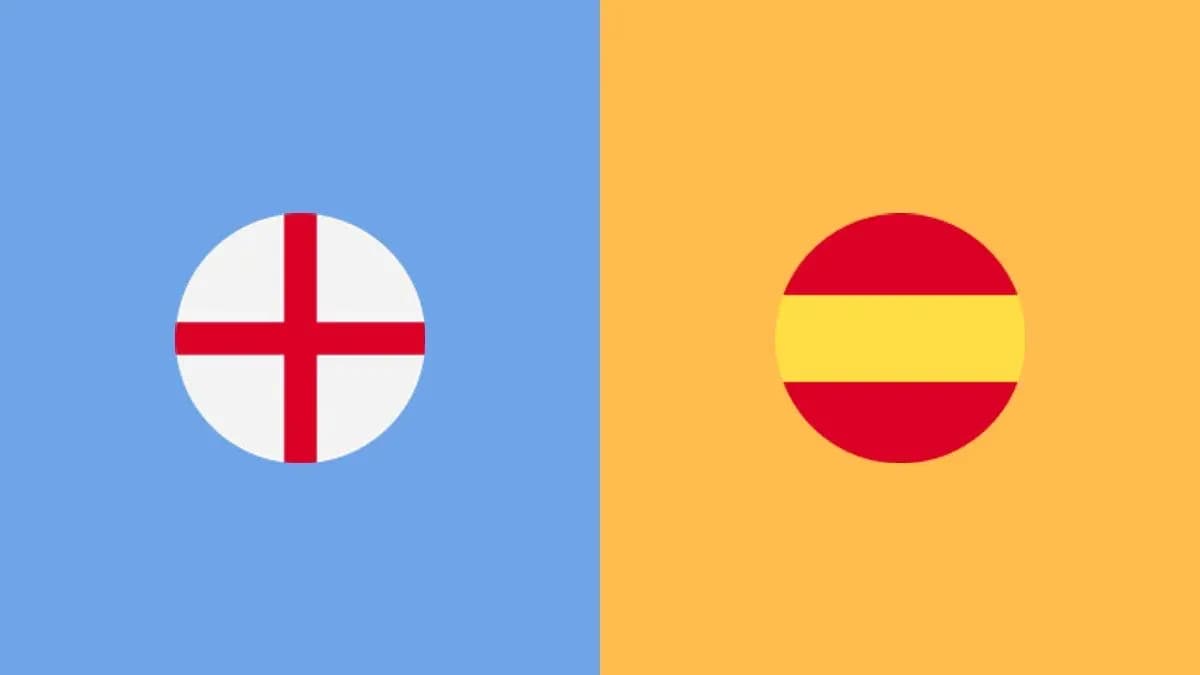Flags of England and Spain side by side Flags of England and Spain side by side
