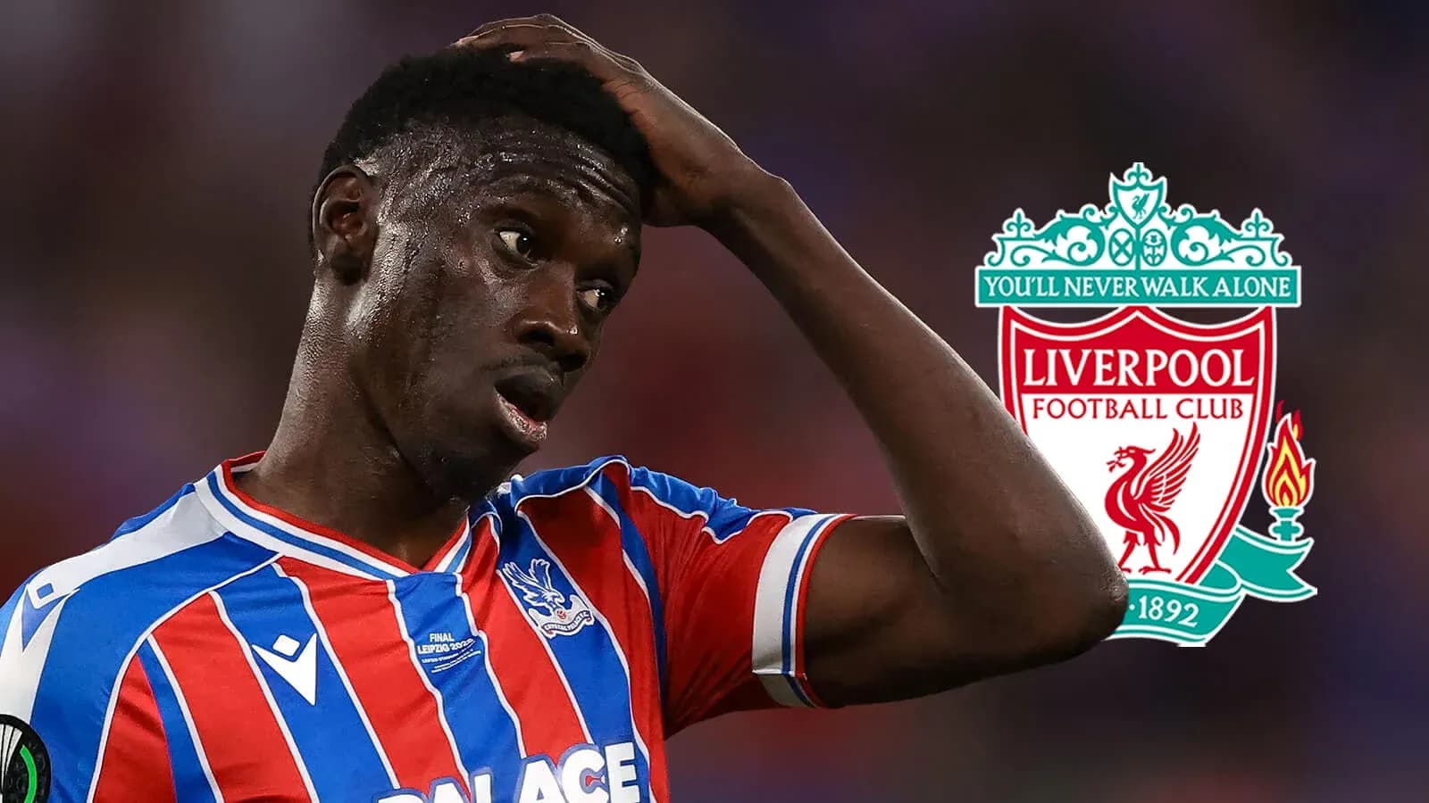 Crystal Palace player looks concerned during match Crystal Palace player looks concerned during match
