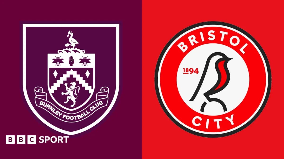 Logos of Burnley FC and Bristol City FC Logos of Burnley FC and Bristol City FC