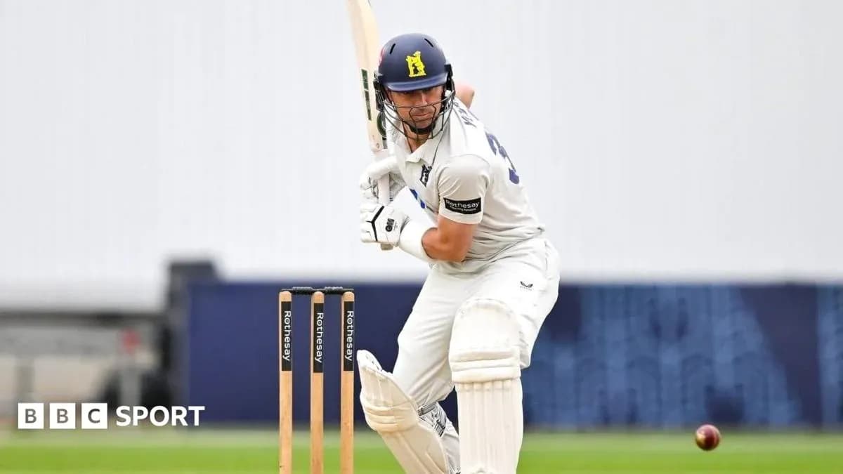 Batter preparing to hit a cricket ball in match Batter preparing to hit a cricket ball in match