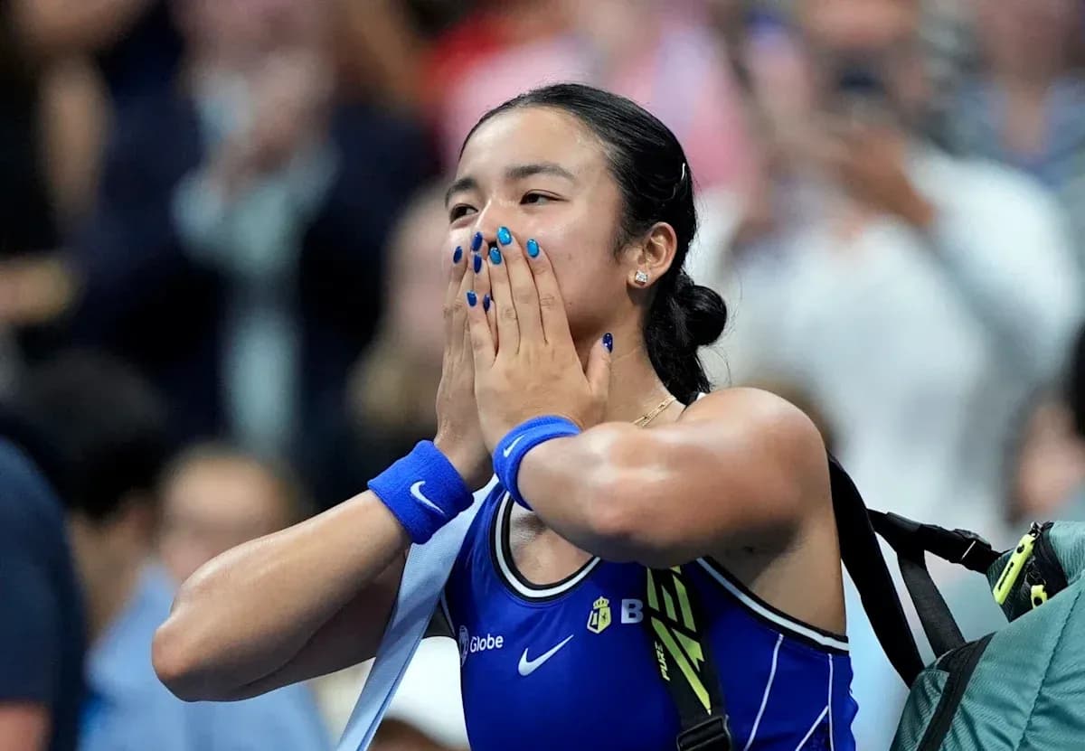 Player celebrating with hands on face after match Player celebrating with hands on face after match