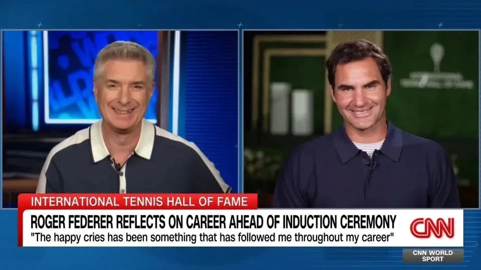 Interview with Roger Federer discussing his career Interview with Roger Federer discussing his career