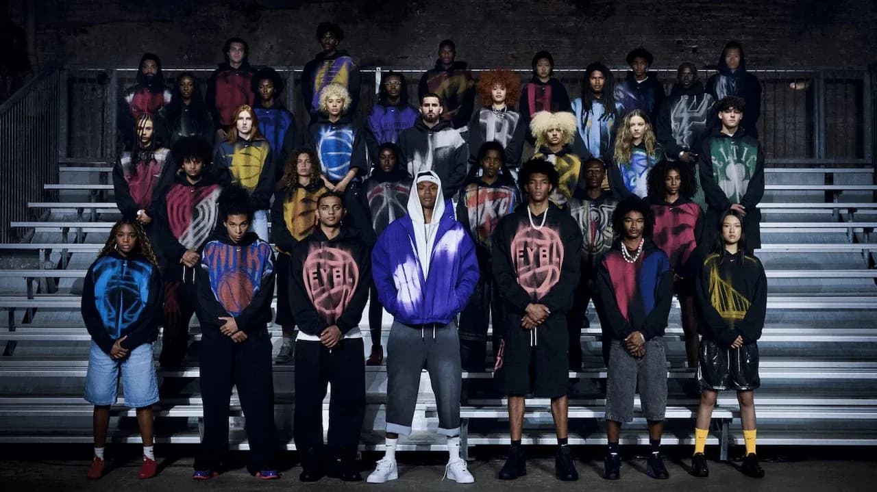 Group of diverse individuals wearing colorful hoodies Group of diverse individuals wearing colorful hoodies
