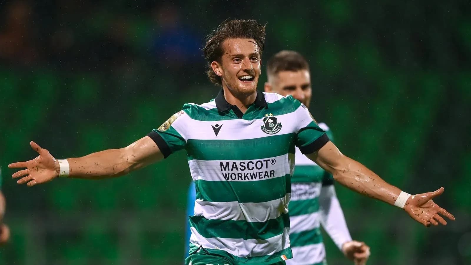 Player celebrating a goal during a match Player celebrating a goal during a match
