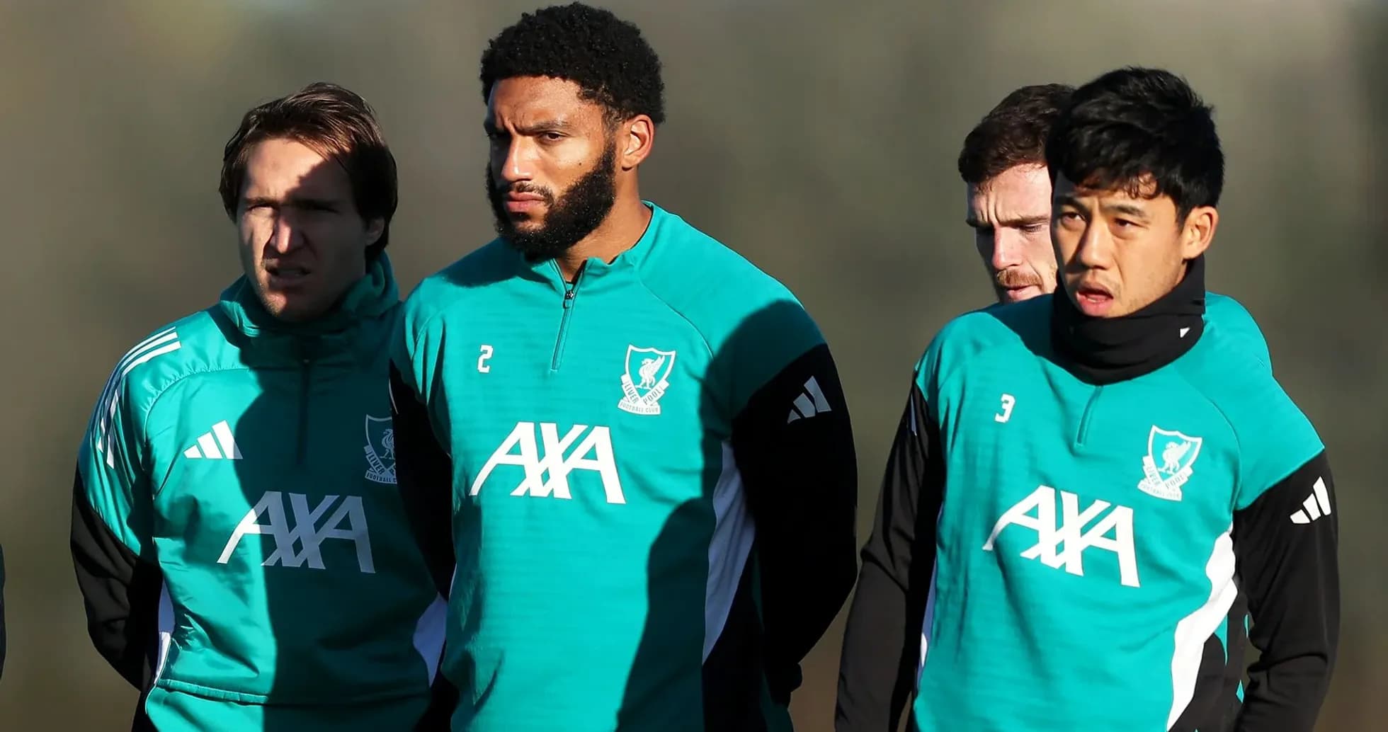 Players in training gear at a training session Players in training gear at a training session