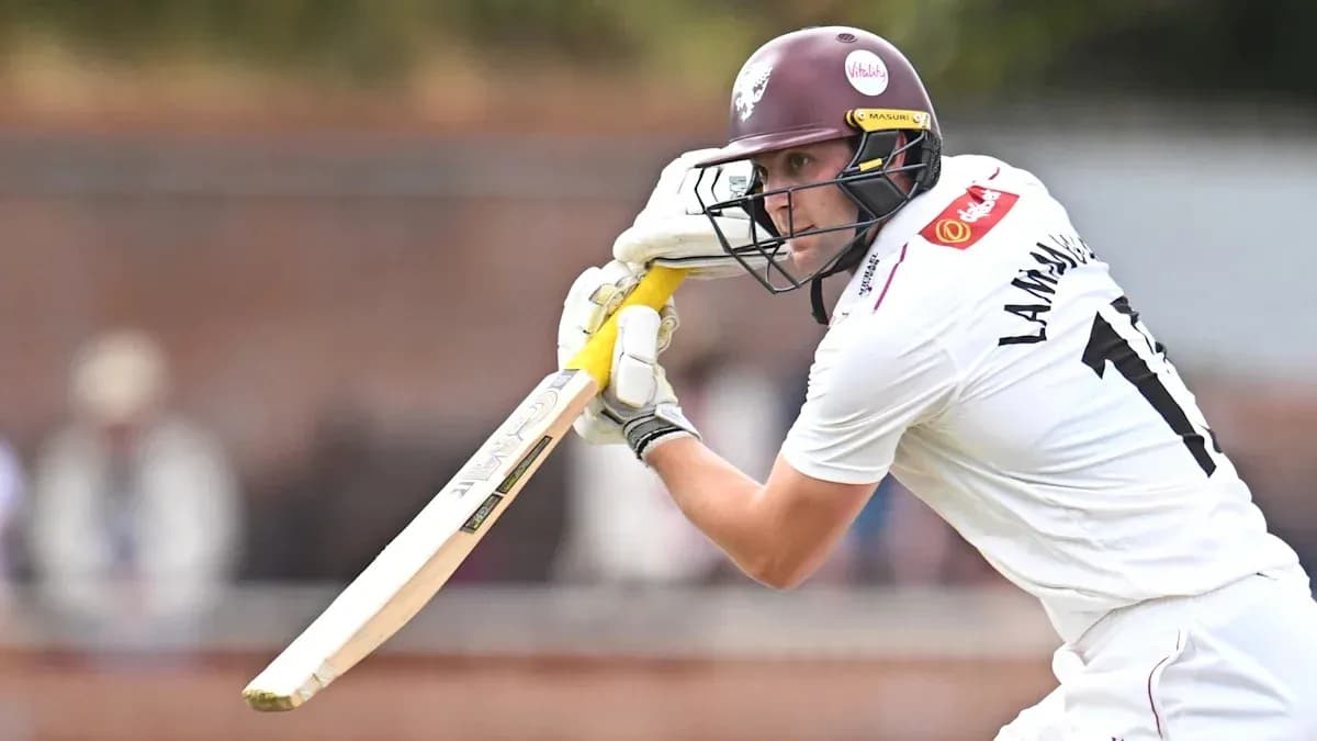 Batsman playing a shot during a cricket match Batsman playing a shot during a cricket match