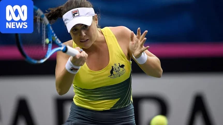 Female tennis player serving during a match Female tennis player serving during a match