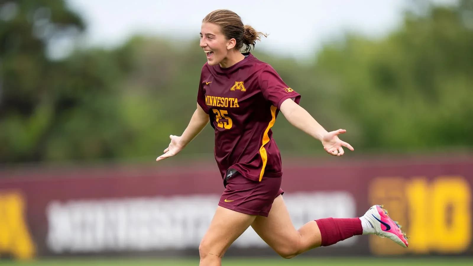 Player celebrating a goal on the field Player celebrating a goal on the field