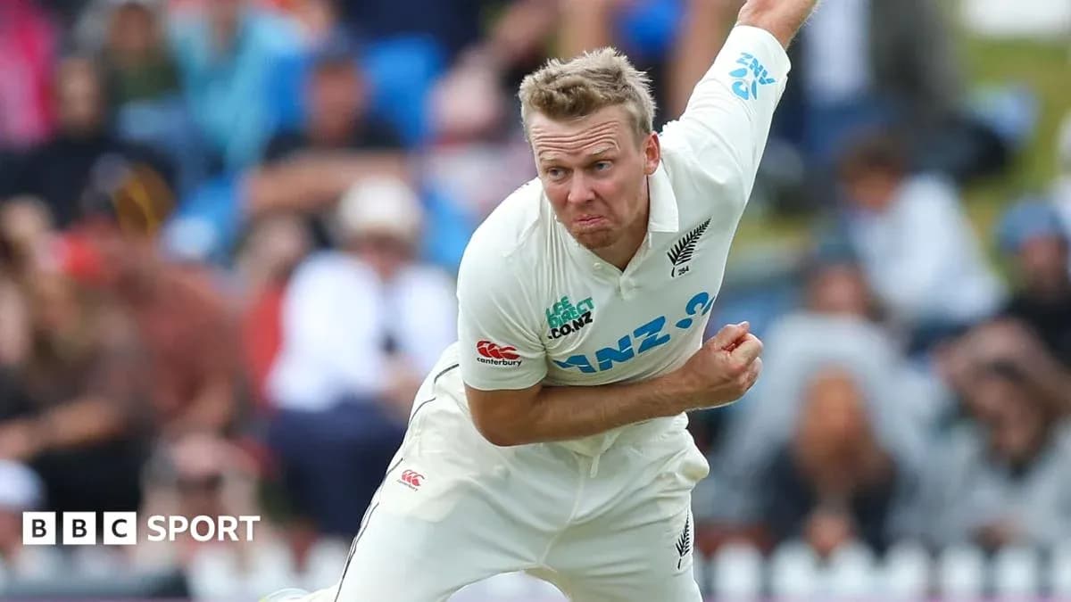 New Zealand bowler delivering a ball in match New Zealand bowler delivering a ball in match
