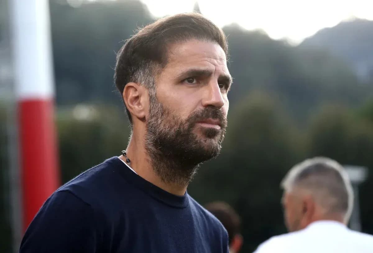 Man with beard observing football training session Man with beard observing football training session