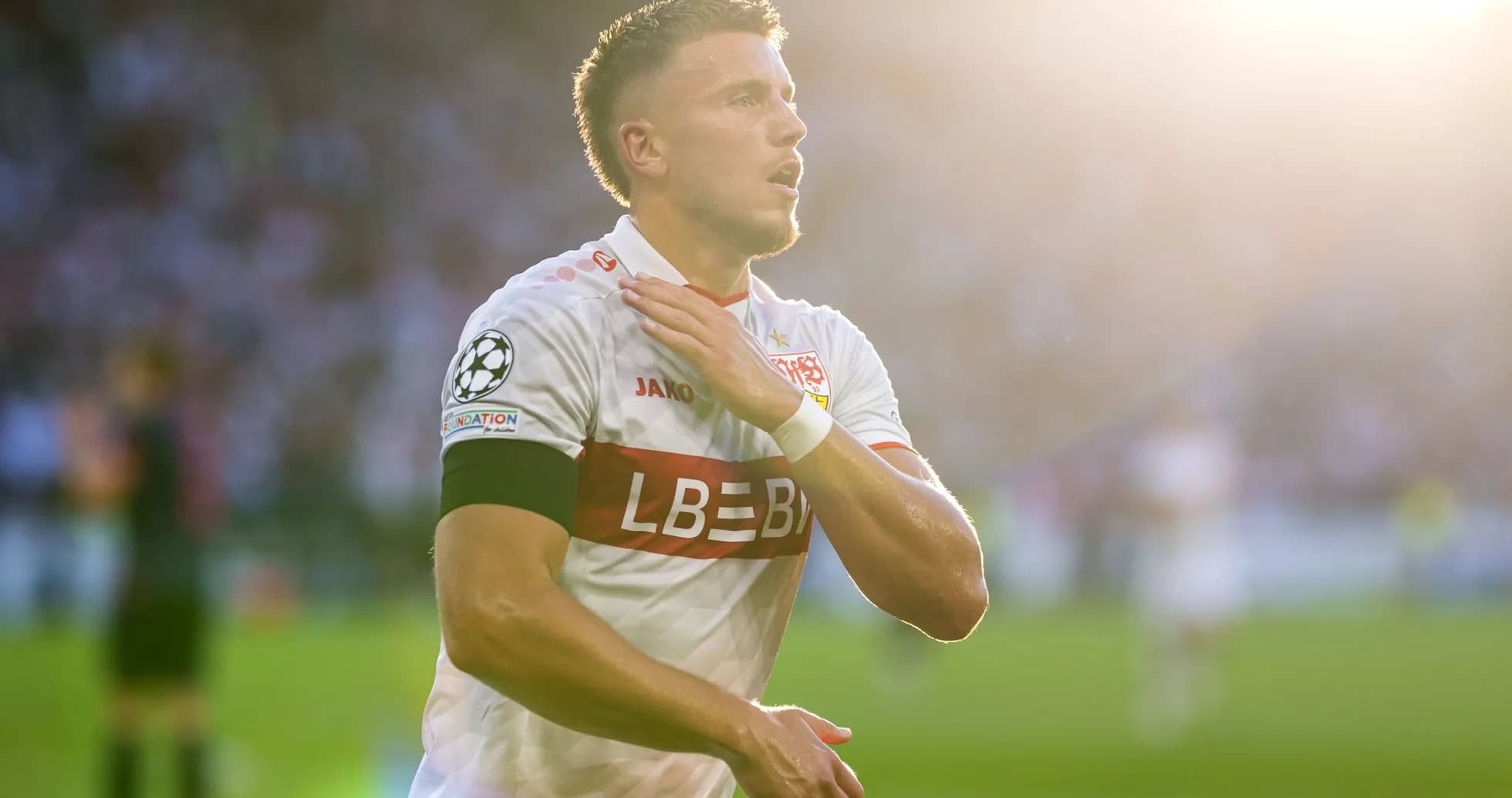 Player celebrating after scoring during match Player celebrating after scoring during match