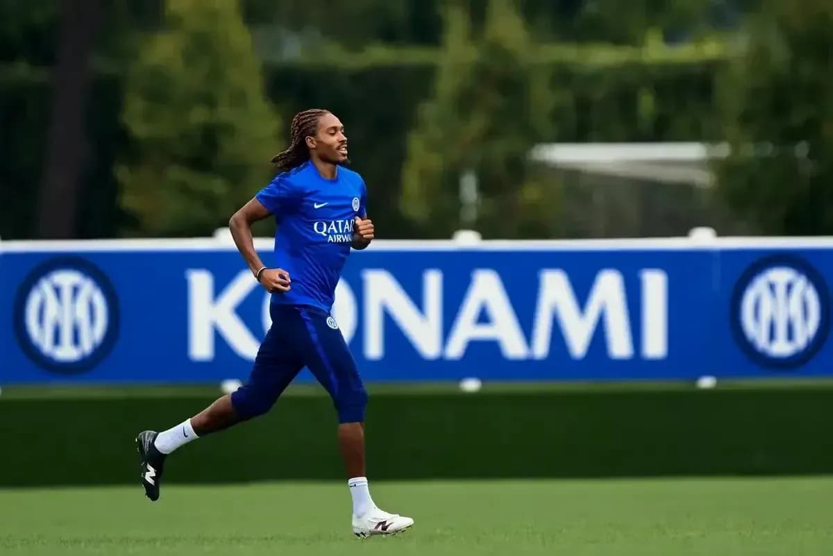 Player running during training session on field Player running during training session on field