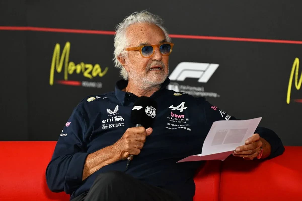 Team manager speaking at press conference in Monza Team manager speaking at press conference in Monza