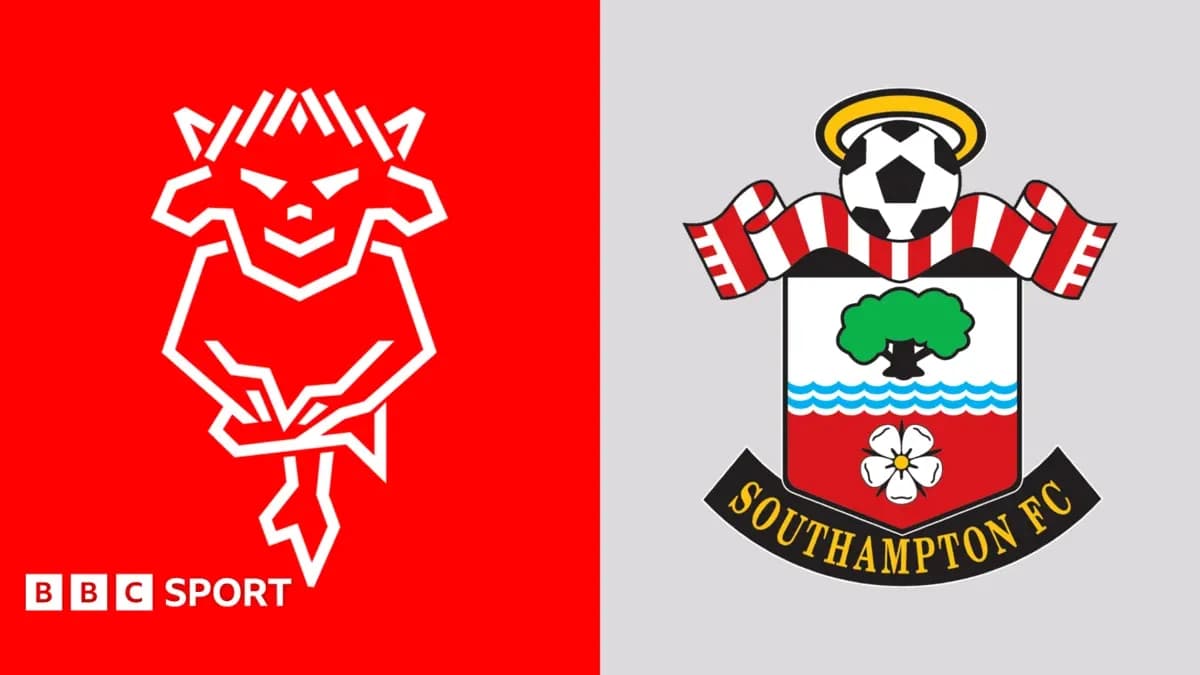 Logos of BBC Sport and Southampton FC side by side Logos of BBC Sport and Southampton FC side by side