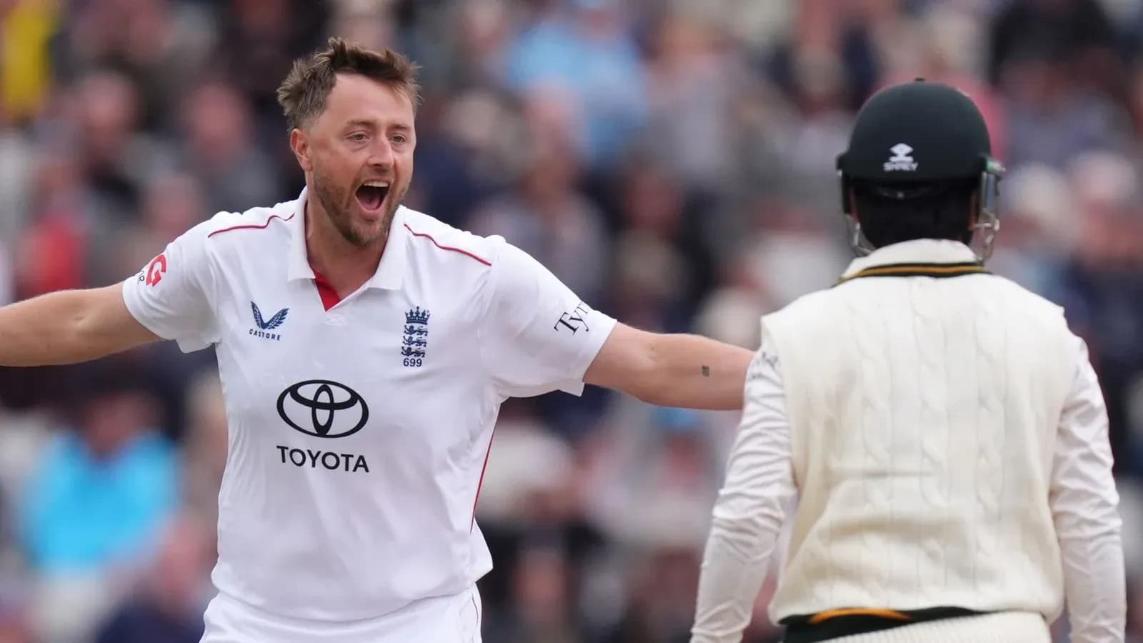 Bowler celebrating after taking a wicket during match Bowler celebrating after taking a wicket during match