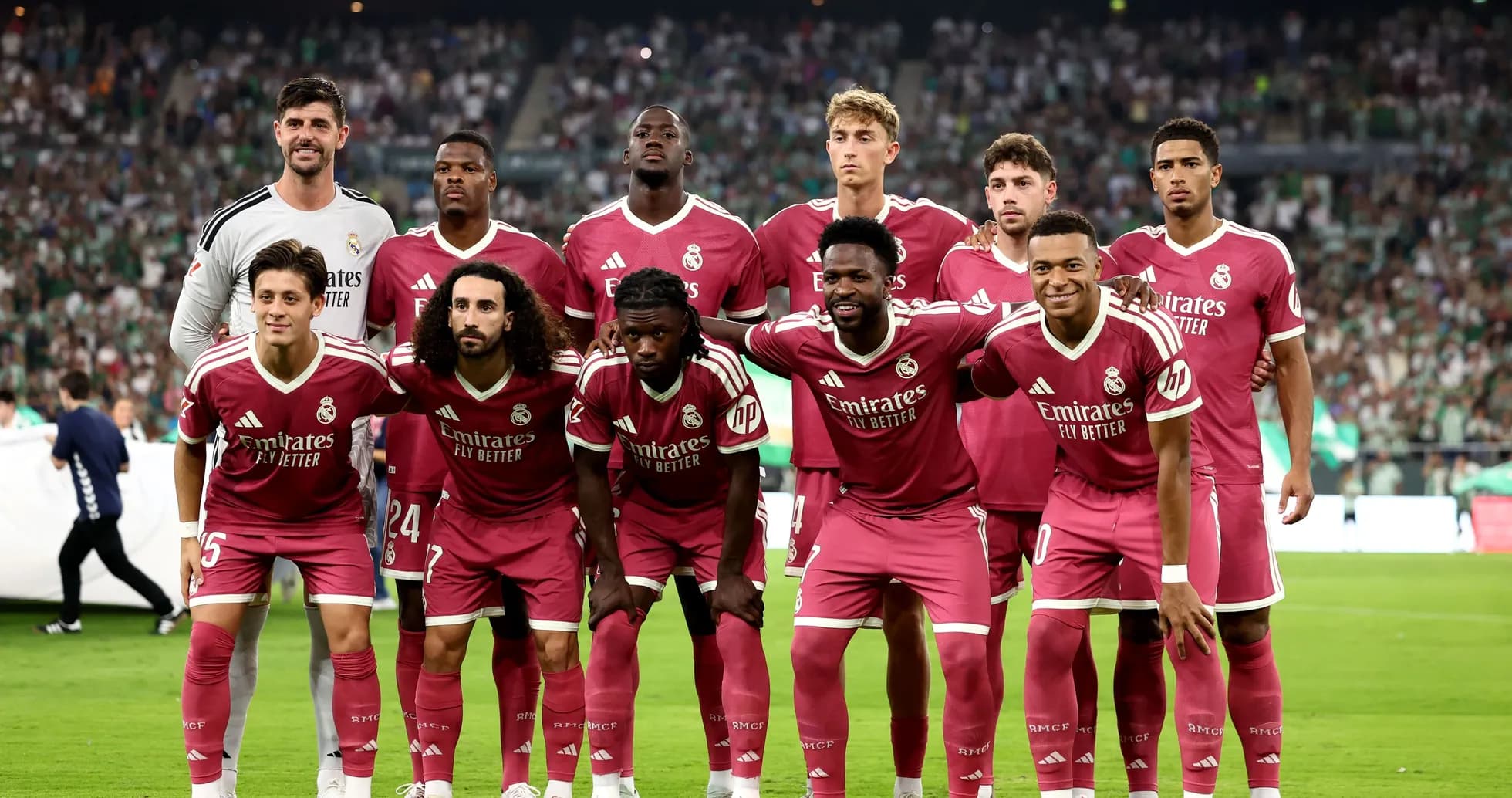 Real Madrid team posing for photo before match Real Madrid team posing for photo before match