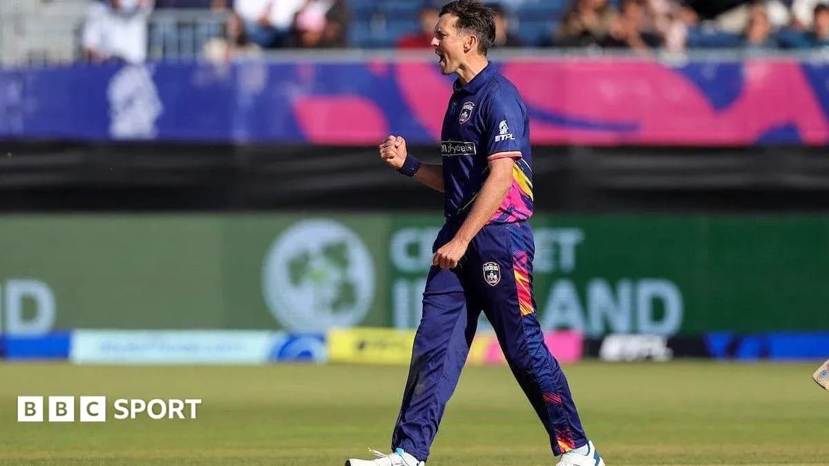 Bowler celebrating a wicket during a match Bowler celebrating a wicket during a match