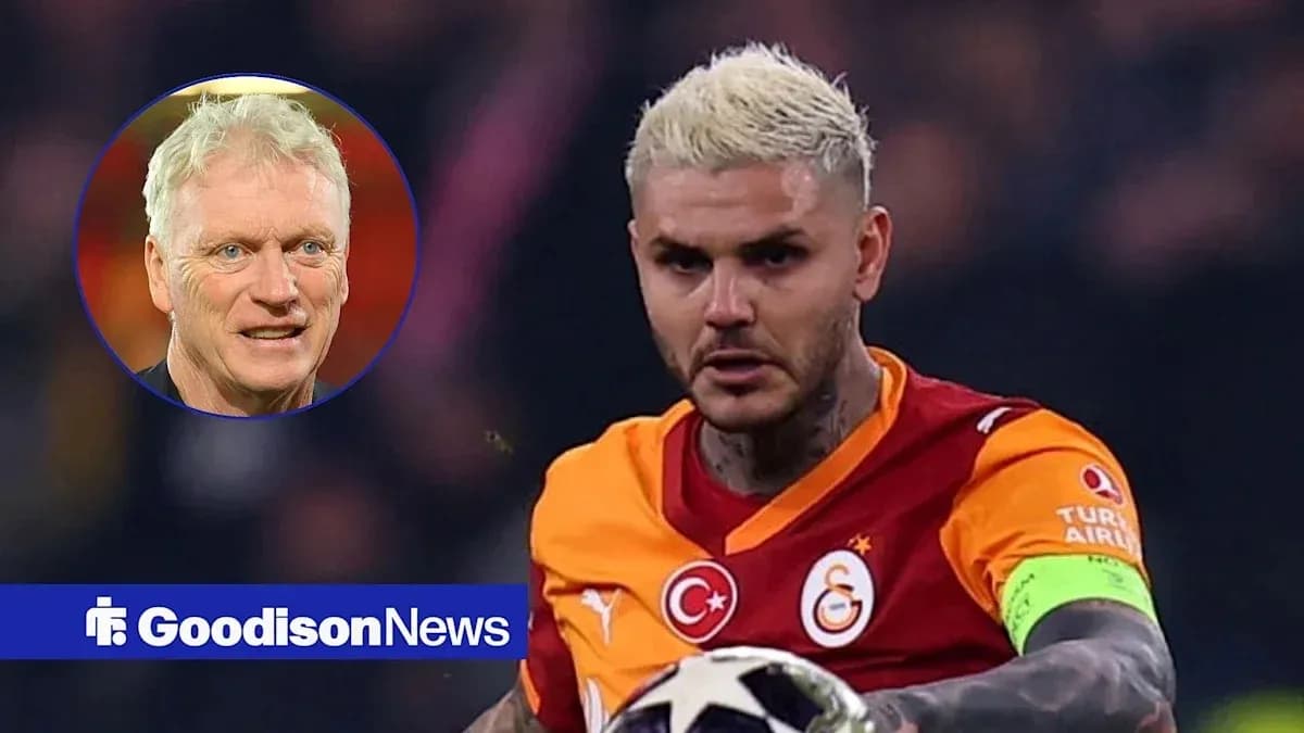 Player in Galatasaray kit preparing to kick ball Player in Galatasaray kit preparing to kick ball