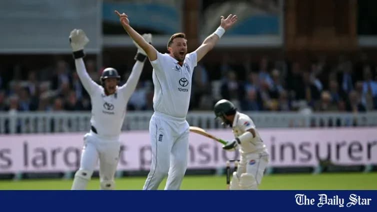Bowler celebrating a wicket during cricket match Bowler celebrating a wicket during cricket match
