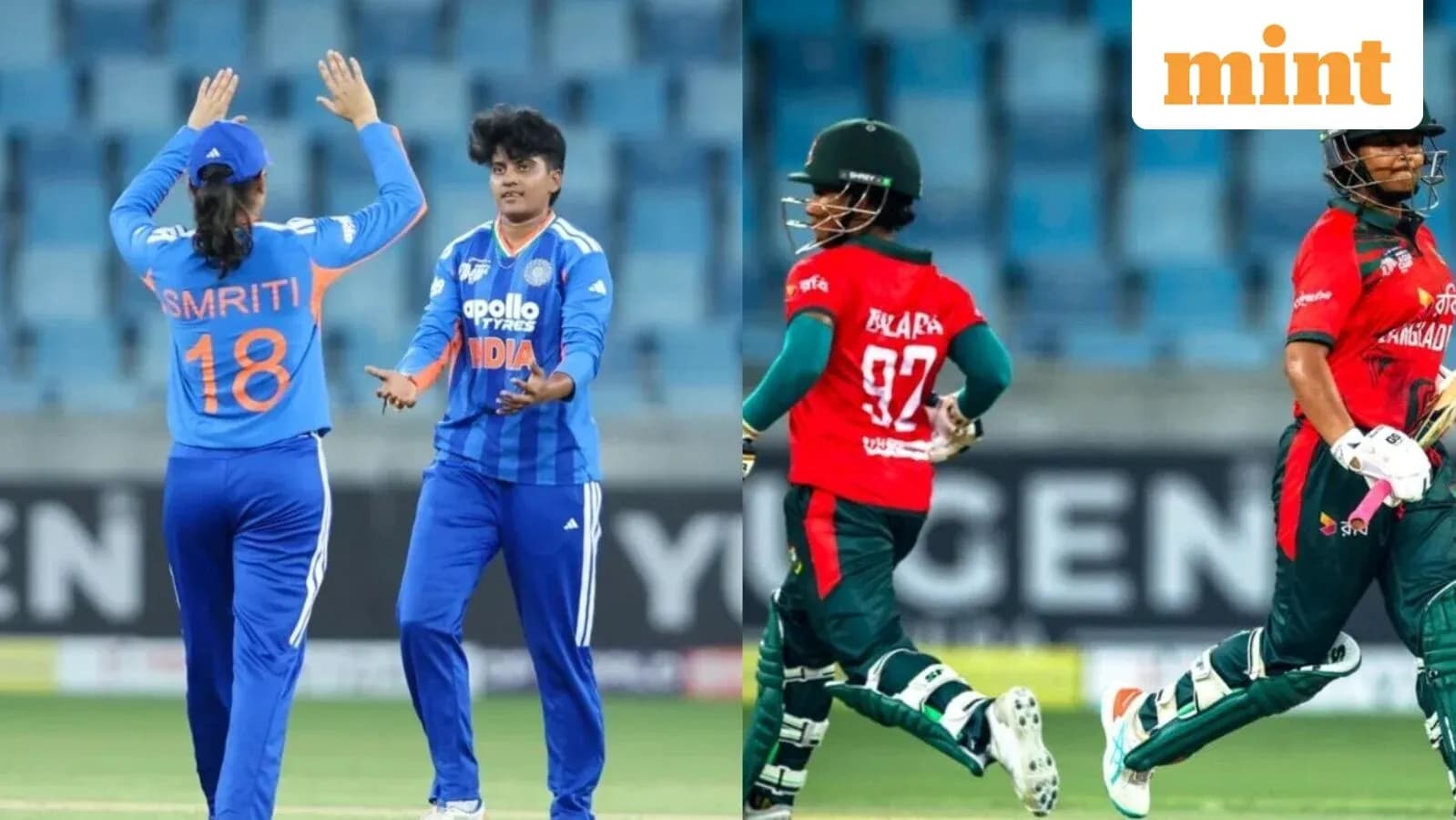 Indian and Bangladeshi cricketers during match action Indian and Bangladeshi cricketers during match action