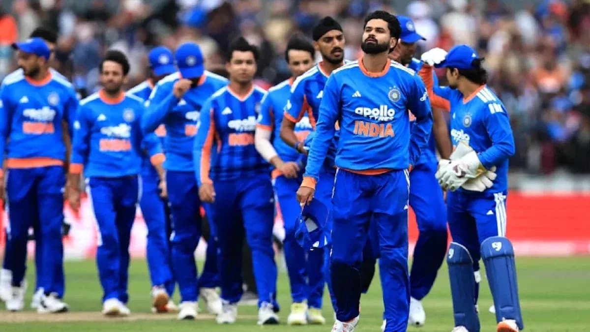 Indian cricket team walking off the field after match Indian cricket team walking off the field after match