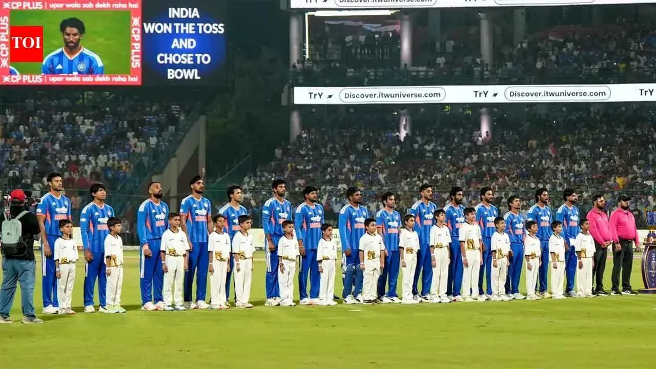 Cricket team and children standing before match Cricket team and children standing before match